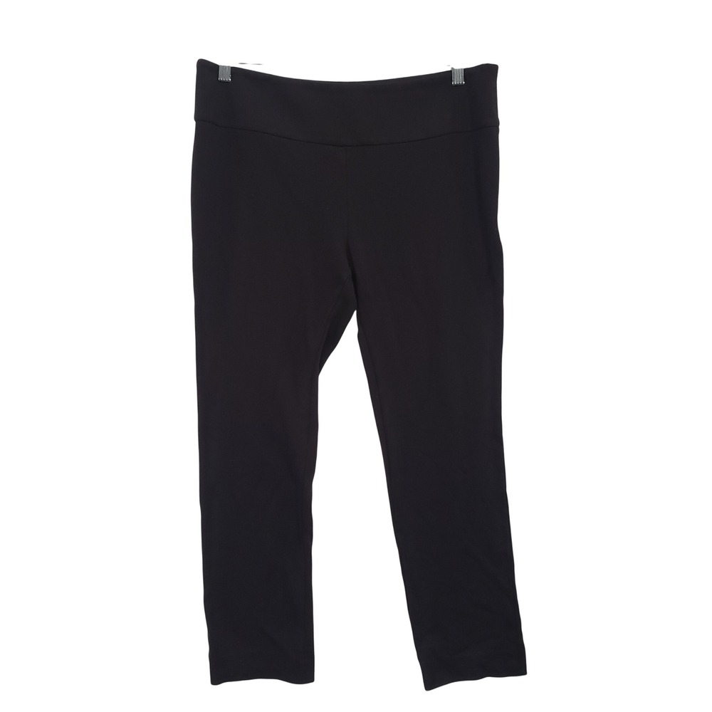 Antonio Melani Black Dress Pants Womens 10 Side Zip Stretch Trousers Workwear - Picture 1 of 5